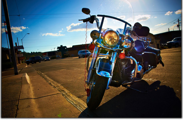 Harley Davidson - nostalgisch in passender Kulisse