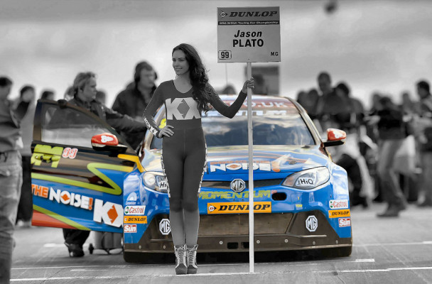 Grid Girl bei der British Touring Car Championship